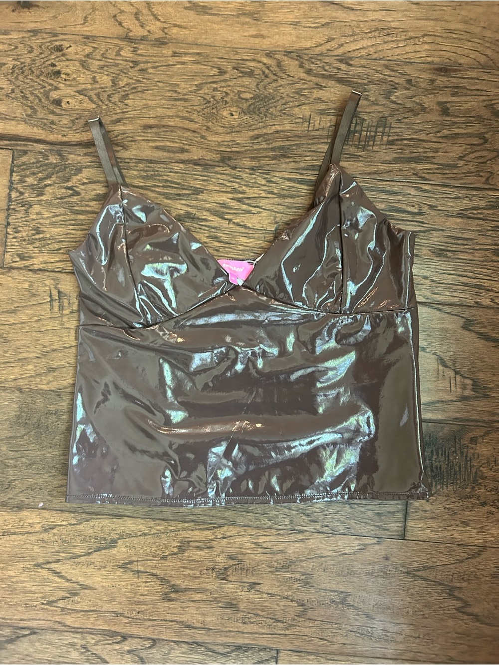 Edikted Pink Tag & Brown Trim Cami